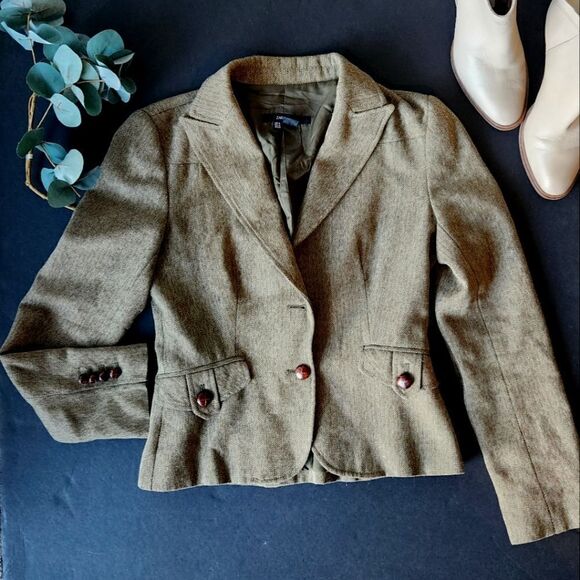 Zara Brown Tweed Jacket - Picture 1 of 10
